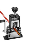 No Fuss Heavy Duty Hand Crank Wire Stripper Machine For Scrap Cables showing red copper wire being fed through for insulation removal.