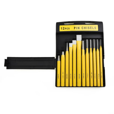 Pro Grade Punch And Chisel Set With Flat Chisel Pin Punch Center Punch And Drift Punch For Metalworking Auto Repair And Workshop Use