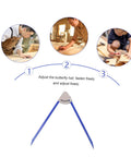 Heavy Duty Alloy Circular Scriber For Woodworking Marking Tool With Precision Round Layout Gauge Adjustable Carpenter Bench Marker shown with usage steps.