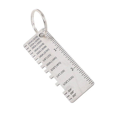 Pro Grade Stainless Steel Weld Seam Gauge For Metal Fabrication, Heavy Duty Weld Thickness Tool with measurement markings