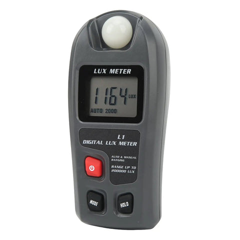 All In One Portable Digital Light Meter For Photography On The Go With Auto Shutdown Illuminance Lux Meter LCD Display Pocket Sized Illuminance Tester For Outdoor Shoots And Studio Work, gray handheld device