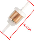 Kohler 51 Micron Fuel Filter For 1/4 Inch And 5/16 Inch Fuel Lines showing 4.42 inch size