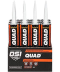 Beige Window Door And Siding Sealant 10 Oz Tubes Advanced Formula Weatherproof Exterior Caulk 12 Pack Carton display.