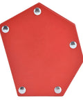 Heavy Duty Magnetic Welding Stand Tool With Powerful 22kg Grip For Precise Part Fixing, red with silver magnets.