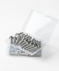 Flat Head Hex Socket Cap Screws Bolts Quarter Inch By Twenty Size, Three Quarter Inch Length, 304 Stainless Steel 18 8 Bright Finish