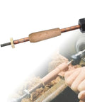 Adjustable 6mm Pen Turning Mandrel for Wood Lathe Projects With Bushing, Steel Construction, Compatible With Taper or Straight Shank