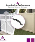 7 Inch Stainless Steel Gate Handle For All Fence Types With Powder Coated Black Finish Built Tough Industrial Grade Grip