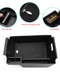 Center Console Organizer Tray For Mercedes GLE And GLS 450 W167 2020 2026 showing non-slip mat, charging hole, coin holder