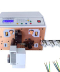 Intelligent Automatic Wire Stripper Machine Twisters Tool For Copper Cable, electric cutter with UI and wire feed setup.