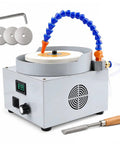 300W Electric Wet Dry Bench Grinder With Adjustable Speed Control, ideal for precision knife sharpening and metal polishing.