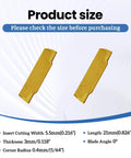 Heavy Duty 20Pcs MGMN150-G Carbide Grooving Cut-Off Inserts with CVD Yellow Coating, size details