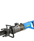Get the job done fast with this portable electric hydraulic rebar cutter and bender machine. Handheld tool for construction.