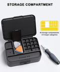 Mini Precision Screwdriver Set With Color Coded Bits And Built In Magnetizer, 132 In 1 Micro Magnetic Repair Kit open storage box