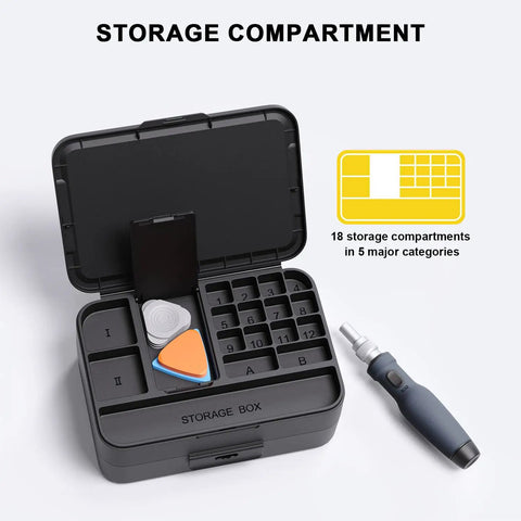 Mini Precision Screwdriver Set With Color Coded Bits And Built In Magnetizer, 132 In 1 Micro Magnetic Repair Kit open storage box