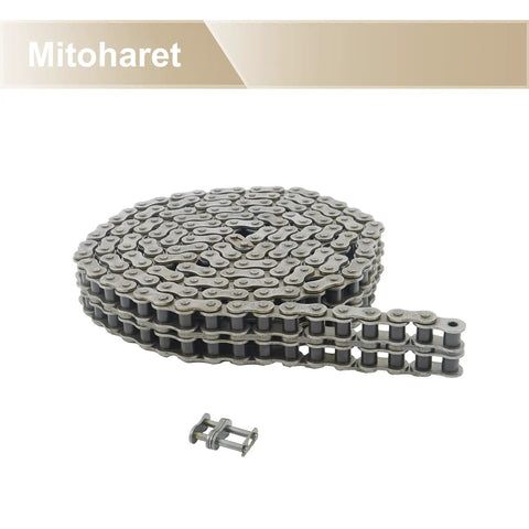 Super Heavy Duty 60-2 Duplex Roller Chain 10 Feet Kit With Connecting Links For Grain Processing Pulp Paper And Wood Working Machinery Jobs, coiled chain