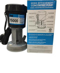 Heavy Duty Workhorse Evaporator Pump For Swamp Coolers 115V Concentric Motor with wiring and specifications shown.