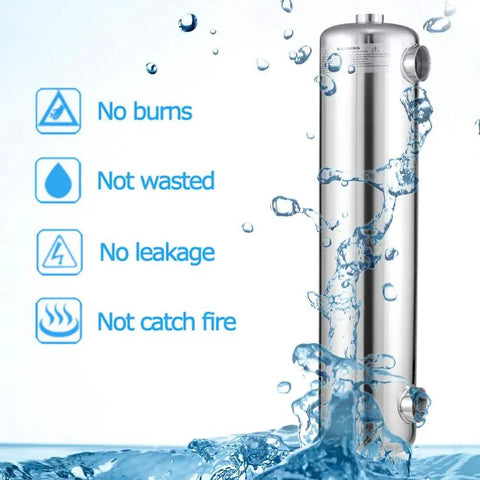 High Capacity Pool Heat Exchanger 200 KBtu Per Hour 304 Stainless Steel With One Inch And One Half Inch FPT Ports For Pools Spas Hot Tubs Solar Heating Hydraulic Systems Oil Cooling And Heat Recovery