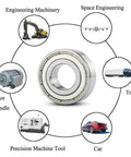 684ZZ deep groove ball bearing, 4x9x4 mm, double shielded, pre-lubricated, metal finish