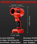 Turbo Jet Blower Cordless Dust Blower For Milwaukee M18 18V Battery Air Duster Jet Fan size and specs.