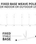 Beginner Dog Agility Kit With Jumps, Tire Jump, Weave Poles, 10 Ft Tunnel With 4 Sandbags featuring six fixed base weave poles