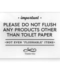 Do Not Flush Rules Bathroom Sign Three And A Half By Five Inch With Adhesive Backing Ready To Stick Premium Glass Like Finish Durable Sign