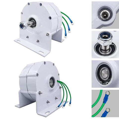 Low RPM 10000W To 12000W Gearless 3 Phase Permanent Magnet Generator For Water And Wind Turbines AC Alternator With Controller