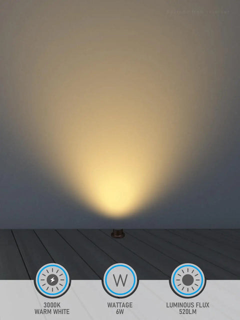 4 Inch Diameter In Ground Well Lights With Grated Top 3000K Warm White Lighting illuminating wall