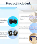 Front Wheel Bearing Conversion Kit 4 Pack For Riding Lawn Mowers Easy Install Heavy Duty Bolt On Upgrade That Replaces Craftsman Husqvarna Murray Sears AYP Poulan Toro 532009040 532124959 OEM Parts contents overview