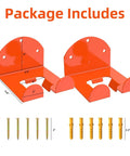 Two Pack Heavy Duty Garage Trimmer Rack Wall Mount Organizer For Grass Trimmers And Weed Eaters Plus Power Tools with screws