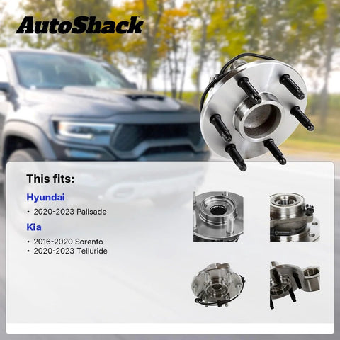 Rear Wheel Hub Bearing Assemblies With ABS For 2016-2024 Kia Sorento, 2020-2023 Kia Telluride, 2020-2025 Hyundai Palisade, 2021-2025 Hyundai Santa Fe