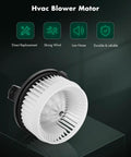Heavy Duty Front Hvac Heater Blower Motor 700203 Straight Shootin Replacement, white motor with fins, designed for efficient air flow.
