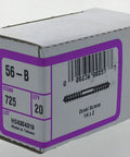 Heavy Duty Tough As Nails Zinc Plated Double End Dowel Screws 1/4 X 2 Inch packaging box with quantity details.