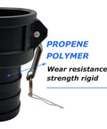 Camlock Fittings Type C Female Set In Polypropylene Two Inch Quick Disconnect With Hose Shank
