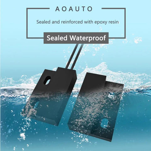Wired Door Window Contact Sensor Two Pack Micro Normally Open Reed Switch For Alarm Systems, waterproof design with epoxy resin