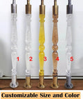 Premium Clear Acrylic Stair Spindles Deck Railing Kit With Slick Transparent Finish And Straight Up Easy Install Hardware For Modern Staircase Baluster Upgrade Kits in multiple colors.