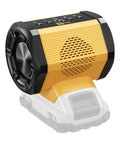 Bluetooth Speaker That Works With DeWALT 20V Max Battery For Jobsite Camping And Festival Gear, yellow-black casing