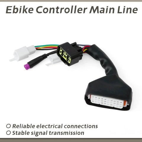 Ebike Controller Main Line For Tuttio Soleil01 Electric Dirt Bike With M Key Display Wire Harness Assembly, Plug-And-Play Replacement Cable Harness Compatible With M Key Displays, Durable Main Cable For Smooth Throttle And Power Delivery