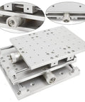 Rock Solid 2 Axis Work Table for Precision Marking and Alignment, 2D Slide Bench With Handwheel, aluminum platform view