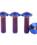 4 Piece Titanium Bolts M8x15mm M8x20mm M8x25mm M8x30mm Set With Torx T30 Head Grade 5 Fully Threaded Burnt Blue Finish