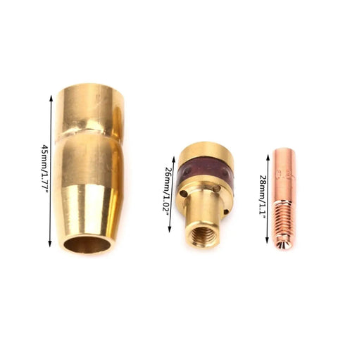 Mig Welding Gun Accessory Kit 0.030 Inch For M-10 M-15 H-9 H-10 Welders, nozzle, diffuser, contact tip sizes