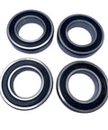 R20-2RS 1-1/4X2-1/4X1/2 Ball Bearing Chrome Steel Double Sealed C3 Clearance shown from top view in a group of four.