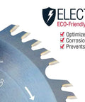 Carbide Tipped 12 Inch Combo Saw Blade For Ripping And Crosscutting, 60 Tooth, 1 Inch Arbor, 4 And 1 Grind, shown with eco-friendly coating.