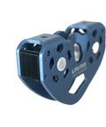 Heavy Duty Aluminum Zip Line Pulley System For Backyard Climbing Hauling And Rigging With Smooth Stainless Steel Bearings In Blue