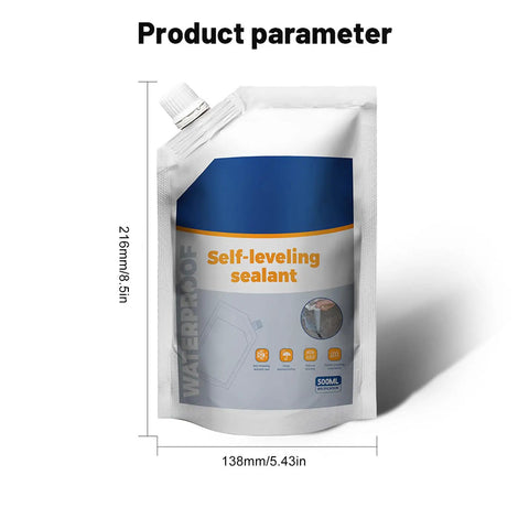 Heavy Duty Liquid Concrete Crack Filler and Waterproof Sealant for Basements Roofs and Pool Projects Quick Setting Formula in 500ML pouch.