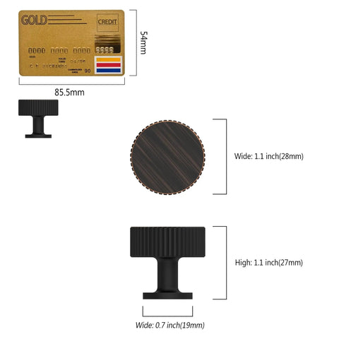 10 Pack Oil Rubbed Bronze Cabinet Knobs For Kitchen And Bath Cabinets Easy To Install Durable Metal Pulls That Elevate Any Drawer Or Dresser Upgrade Your Space With Classic Vintage Style., 28mm round knob, 27mm tall, oil rubbed bronze metal