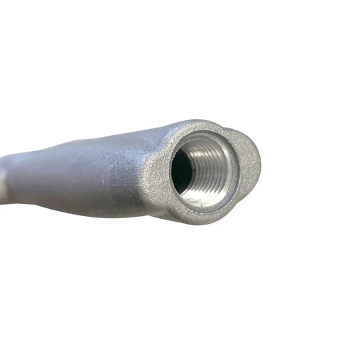 Whisper Jet Safety Air Gun with Volume Control and Pistol Style Grip showing 1/4 inch inlet for quiet cleaning of benchtops