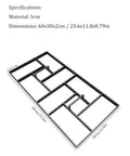 Walkway Concrete Path Molds 23.6 By 11.8 Inches Reusable DIY Stepping Stone Paver Set made of durable iron