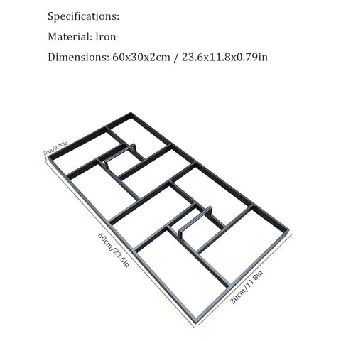 Walkway Concrete Path Molds 23.6 By 11.8 Inches Reusable DIY Stepping Stone Paver Set made of durable iron