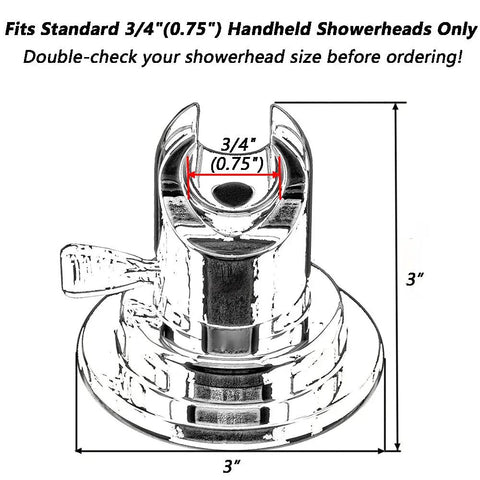 Sturdy Chrome Suction Cup Shower Head Holder For Handheld Showers No Drill Required Easy Peasy Install On Flat Smooth Surfaces