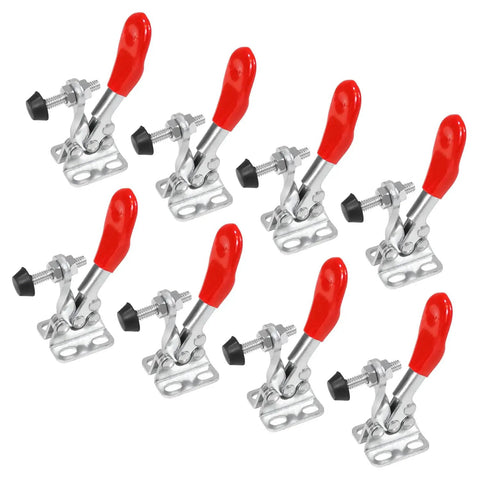 8 Pack Quick Release Toggle Clamps Set, 60 Lb Holding Capacity, 201A Horizontal Clamps for Woodworking Jigs and Fixtures